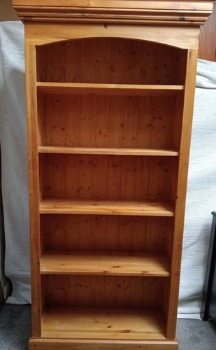 Solid tall pine bookcase - solid,
