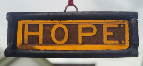 Stained glass hope - hope, amber
