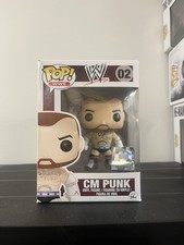 Funko Pop! WWE CM Punk #02 Vinyl Figure Vaulted Slight Damage