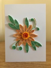 Handmade Quilled Card - Floral