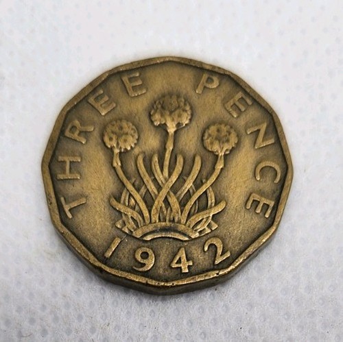 1942 coin threepenny - coin, piece