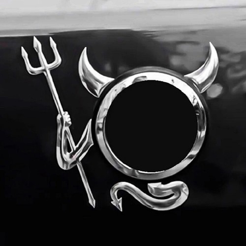 Fork devil demon logo car - 3d,