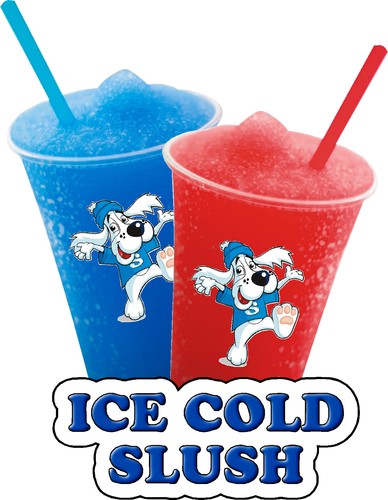 Ice cold slush cup sticker - cold,