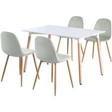 4 Seat White Dinner Table and