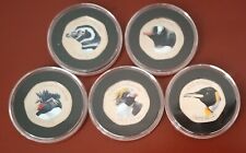 2018 Falkland Islands Penguin 5 Coloured 50p Coins