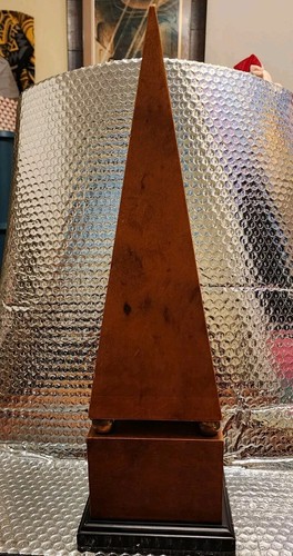 Vintage wooden obelisk - vintage, mid