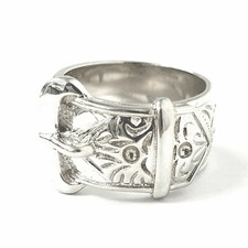 925 Silver Buckle Ring Mens Sterling 20.1g 17.2mm Size Y UK Hallmarked