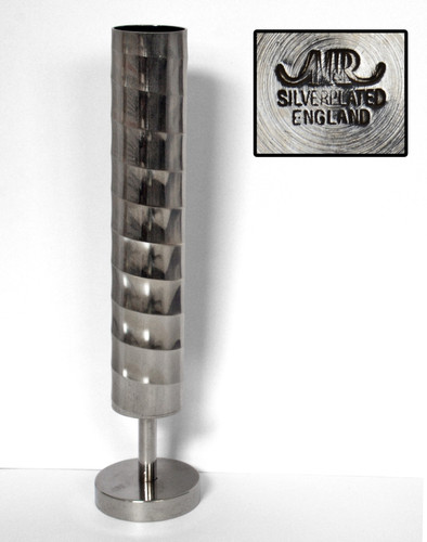 Modernist silverplate bud - bud, vase