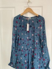 New With Tags Fatface Teal Dress With Star Design Age 12-13 Years