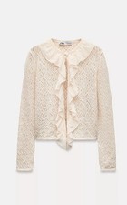Zara Ecru Pointelle Knit