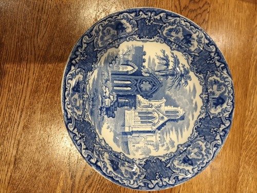 Vintage blue white large - blue/white, bowl
