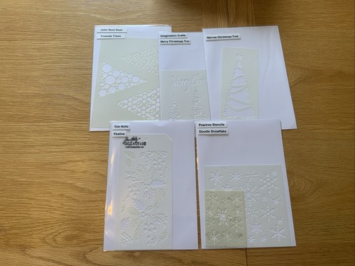 Christmas card making stencils - card-making,