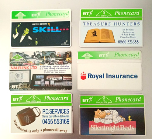 Telephone cards - 6,