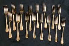 16x Vintage EPNS 7" Table Forks Mixed Bundle  - E.W.S Britainnia Gladwin 