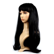 Line Full Wig Dazzle Long Hair Women's Wig Long Straight Wig Straight Bangs