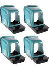 Rollaway Nest Box Chicken Nesting House Plastic Washable Poultry Wall Mount 4 Pk