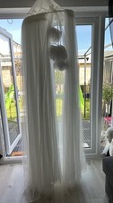 Handmade White Lace Baby toddler Bed Canopy