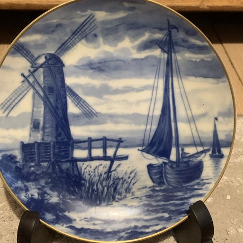 Vintage delft windmill and - delft,