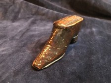 Antique Treen Carved Wooden Snuff Shoe