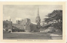 Sussex Postcard - Chichester Cathedral from The Bishop's Garden - Ref TZ767