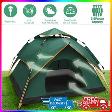 3-4 Man Automatic Instant Double Layer Pop Up Camping Hiking Tent Waterproof