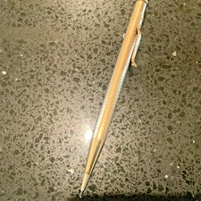 VINTAGE YARD-O-LED : Rolled Gold Propelling Pencil - Round - Wave Pattern -