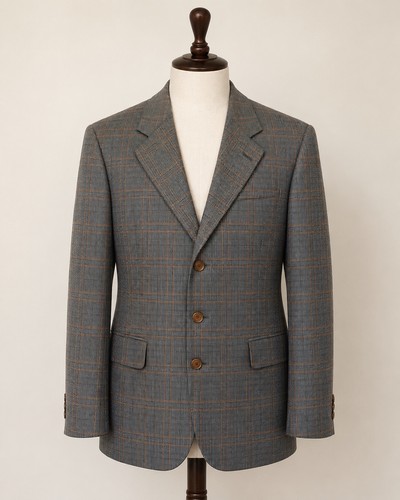 Pal zileri grey - check, wool