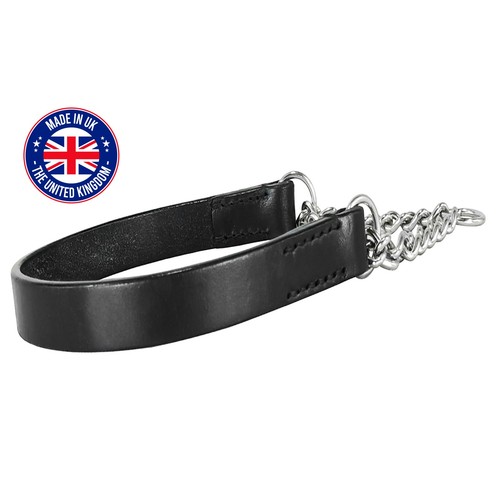 Leather half check dog - , collars