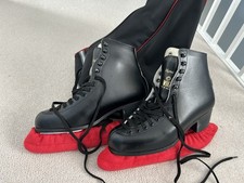 Wifa Skatec-D Mens Black Leather Ice Skates EU Size EU 7½