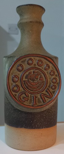 Tremar stoneware gin bottle - stoneware,