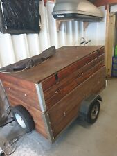 Wooden car Trailer with lid and cover