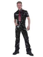 Honour Male PVC Classic Boot Cut Jeans in Classic Black