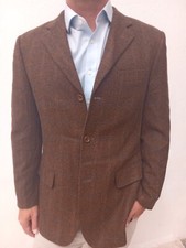 Andrea Da Cossato Men's Brown Tweed Jacket Size 38 UK Made In Italy RRP £550