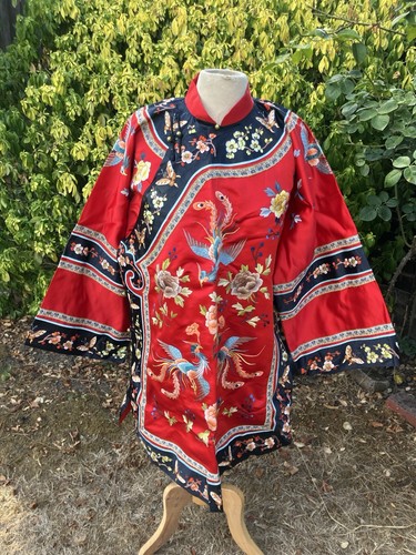 Vintage silk red shanghai - vintage,