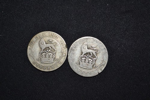Silver sixpence george - george, vi