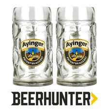Set of 2 Ayinger 1L Glass