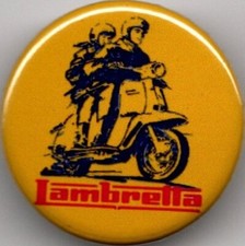 LAMBRETTA SCOOTER Pin Button Badge 25mm SERVETA GP JET Li TV DL INNOCENTI