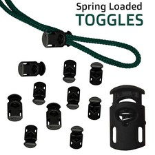 Plastic Spring Loaded Toggles Adjustable Drawstrings Elastic Cord Locks Stoppers