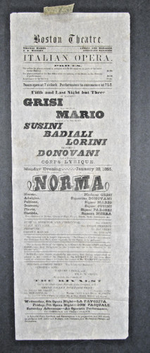 Boston theatre italian opera - theatre,