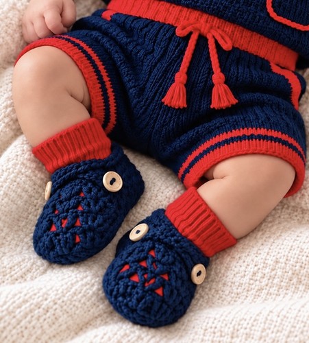 Handmade crochet baby shoes - crochet,