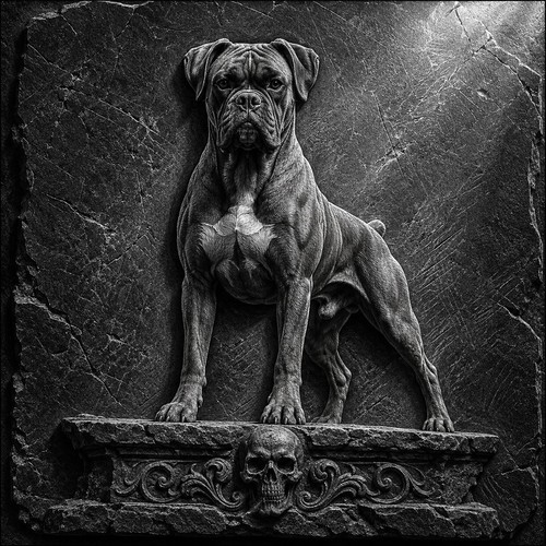 Boxer dog engraved - boxer,