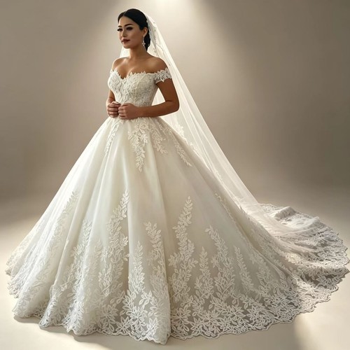 White ivory wedding dresses - ivory,
