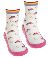 Rainbows Girls Moccasins - Non Slip shoe socks