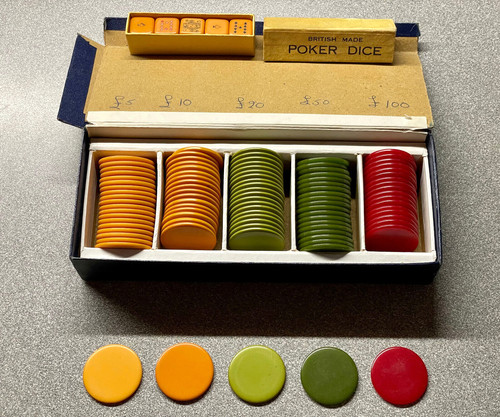 Old vintage bakelite poker - old,