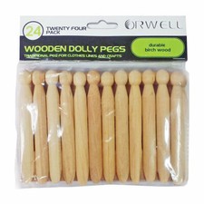 Traditional Wooden Dolly Pegs