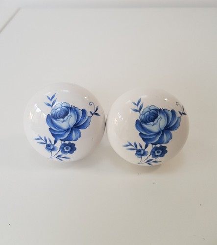 Vintage porcelain blue floral - porcelain,
