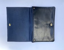 Black Hamilton Real Leather Vintage Handbag Made in England 16x24cm