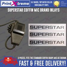 SUPERSTAR cb radio COFFIN MIC INLAY STICKER Decal self adhesive NO MIC INCLUDED!