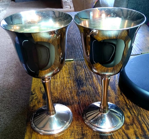 Pair vintage silver - vintage, plated