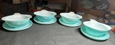 4 Vintage Pyrex Turquoise